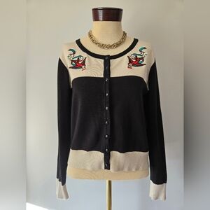DANVING DAYS By BANNED Rockabilly Cardigan With Swallow Birds And Cherries. XL